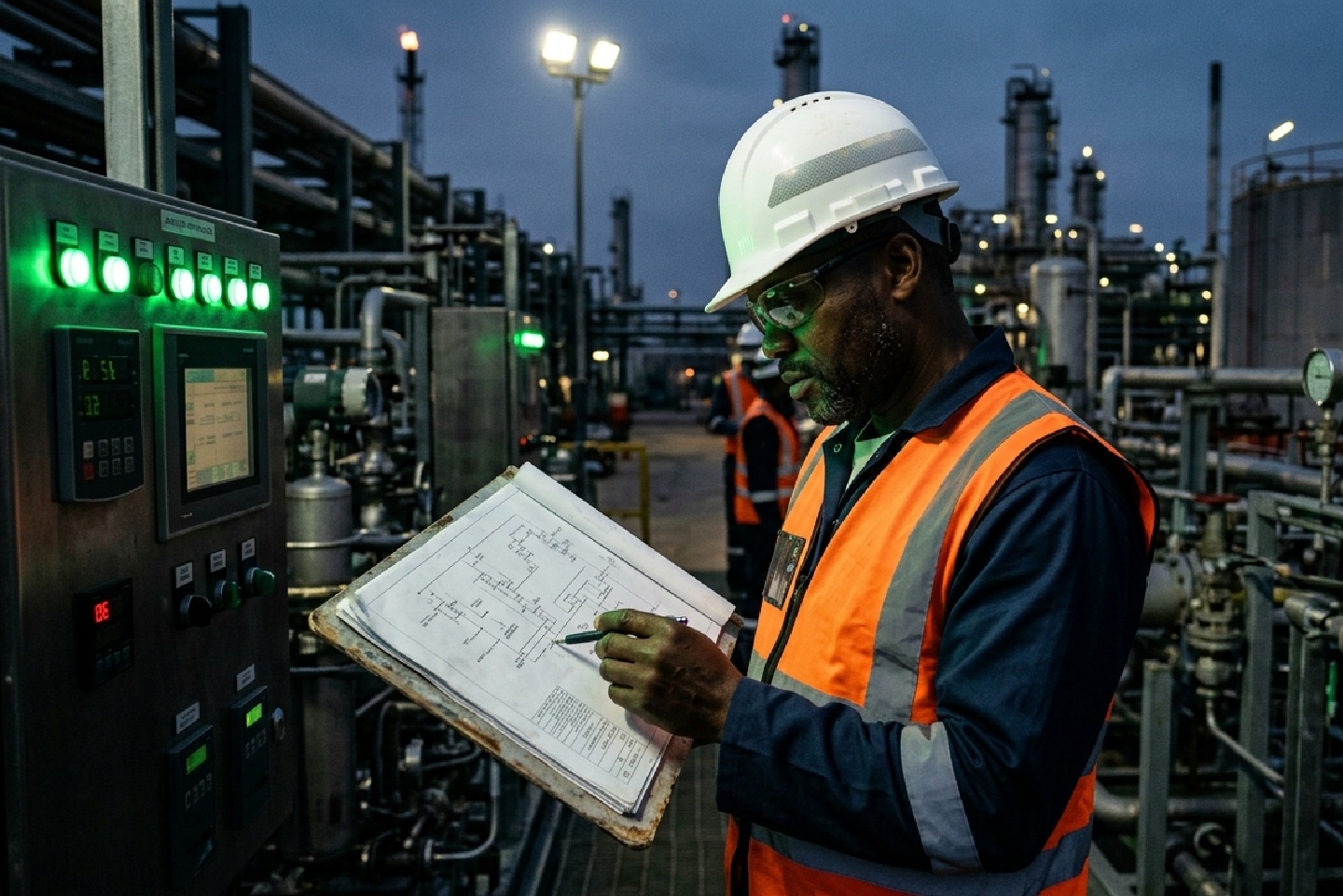 Oil processing plant operations